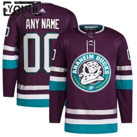 Lasten NHL Anaheim Ducks Pelipaita Custom 30th Anniversary Alternate Adidas 2023-24 Violetti Authentic